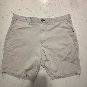johnnie-O Light Gray Flat Front Shorts